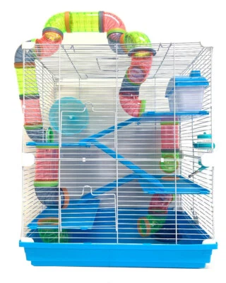 MCAGE Large Happy Fun Land Hamster Habitat Home House Cage Rodent Gerbil Mouse Mice BL