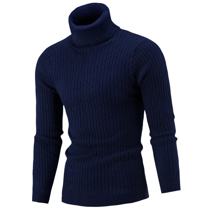 Winter Men's High Quality Turtleneck Sweater Thicken Sweater Casual