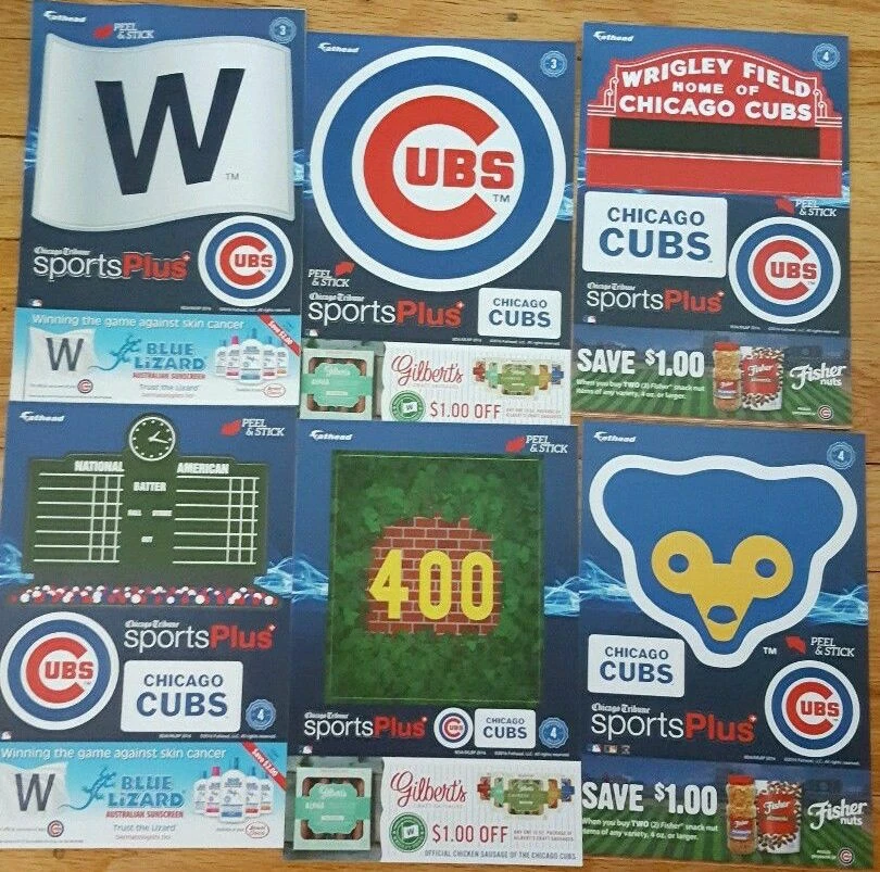 Cubs Fathead Complete Set of 6 - Chicago Tribune World Series 2016 Sticker Decal - Image 4 of 4
