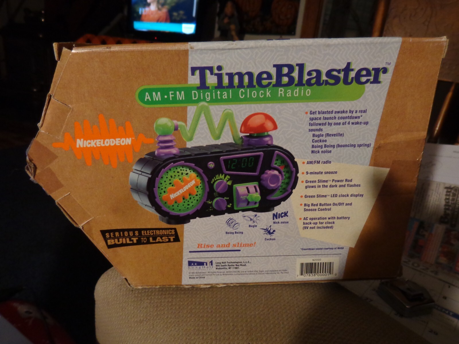 Vintage 1995 Nickelodeon N200 Time Blaster Digital AM/FM Alarm Clock Radio NIB