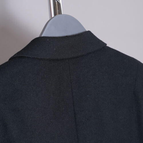 ALL SAINTS Coat Mens UK38 EU48 Black Wool Overcoat Mac Celebrity MC047P Hilt - Picture 18 of 22
