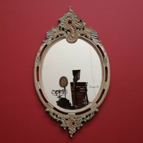 Vintage Italian Mirror, Hand Painted Rococo Mirror, Late Baroque Style Mirror - Picture 1 of 12