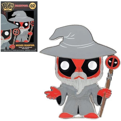 Pop! Large Enamel Pin: Deadpool! #02 - Wizard Deadpool