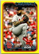 #476 Drew Rom, St. Louis Cardinals RC 2024 Topps Series 2 Yellow