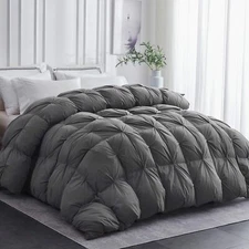 Luxurious All Season Goose Down Comforter King Size Duvet Insert 100% Cotton