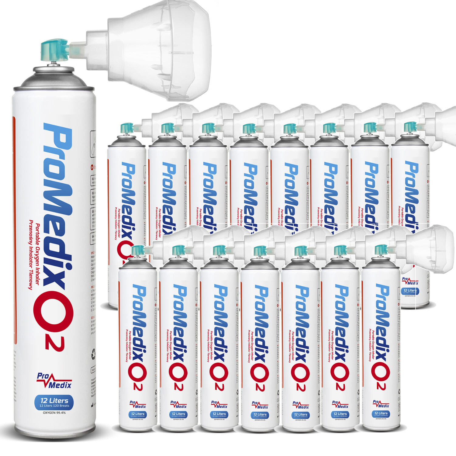 Inhalateur d'oxygène de 12L contre la fatigue intellectuelle Promedix PR-994