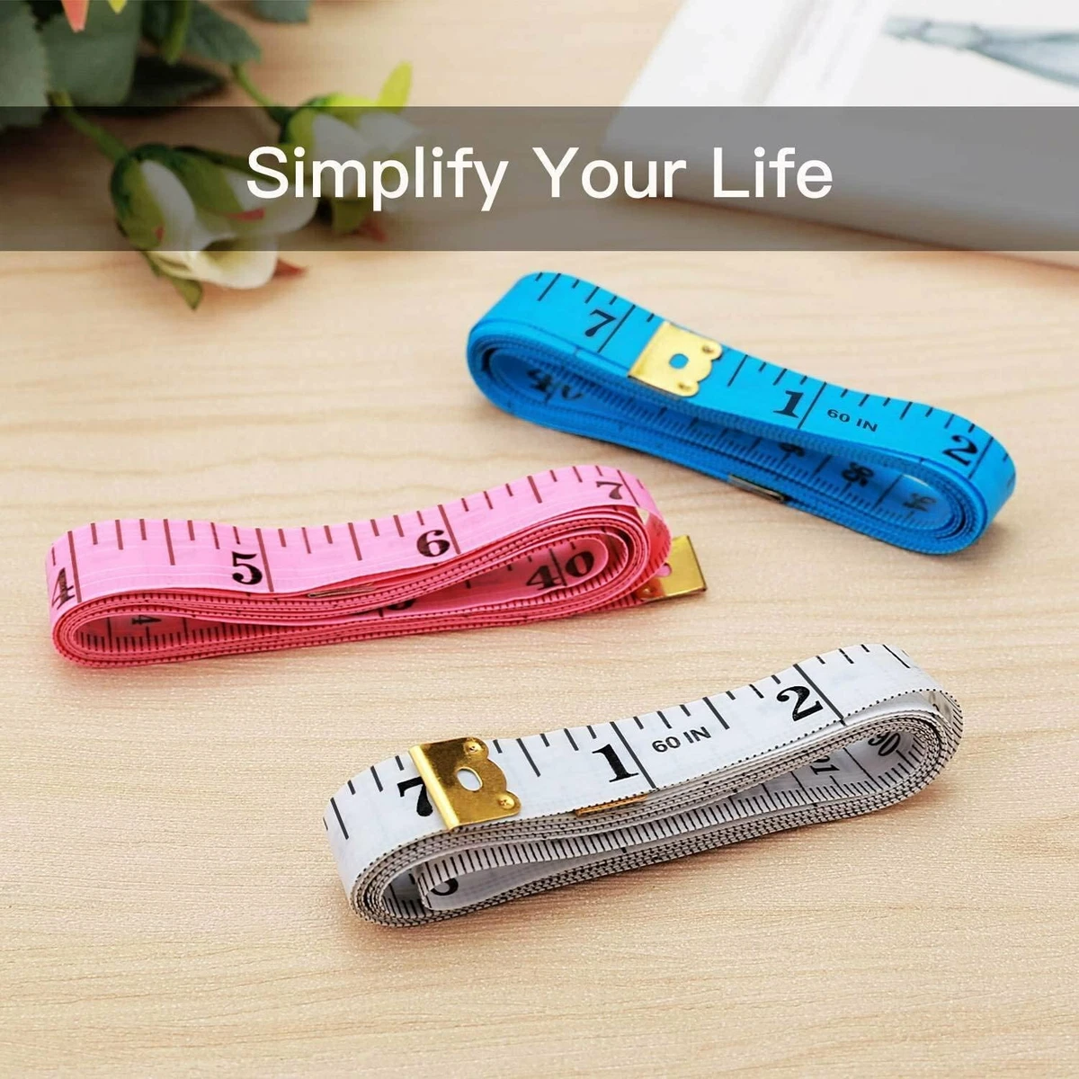 Soft Tape Measure Double Scale Body Sewing Flexible Ruler 150 Cm/60 Inch 2  Pack