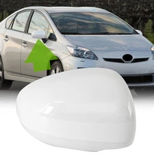 Passenger Side View Mirror Cover Cap White Assembly For Toyota Prius 2010-2015