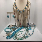 Turqoise Vintage and Current LOT OF COSTUME JEWELRY Turqoise SET 21 Pieces