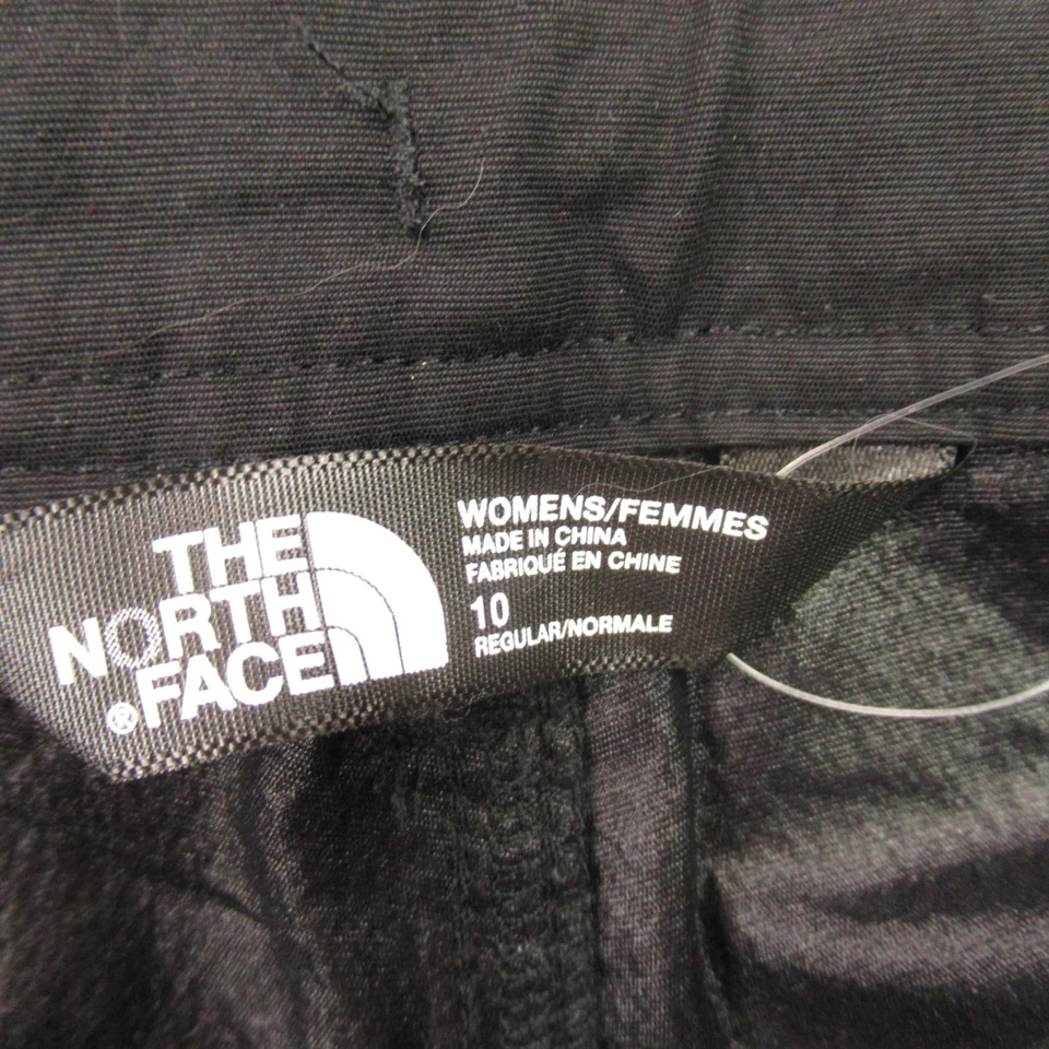 Pantalones North Face para mujer 10 bolsillos de carga de pierna recta negros ligeros Foto 3 de 4