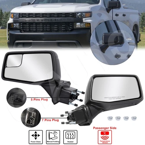 Mirror Power Glass Heat Temp Sensor For 2019-2024 Silverado 1500 Left Right Pair