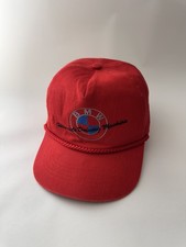 Vintage 1980s BMW Red Roped Trucker Hat Snapback