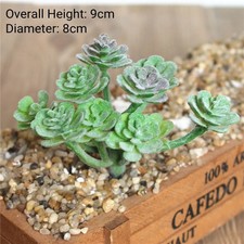Artificial Succulent Plants Green Flocking for Exhibition and Home Decor Garden