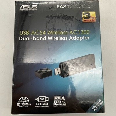 ASUS USB-AC54 Dual-band Wireless-AC1300 USB Wi-Fi Adapter New