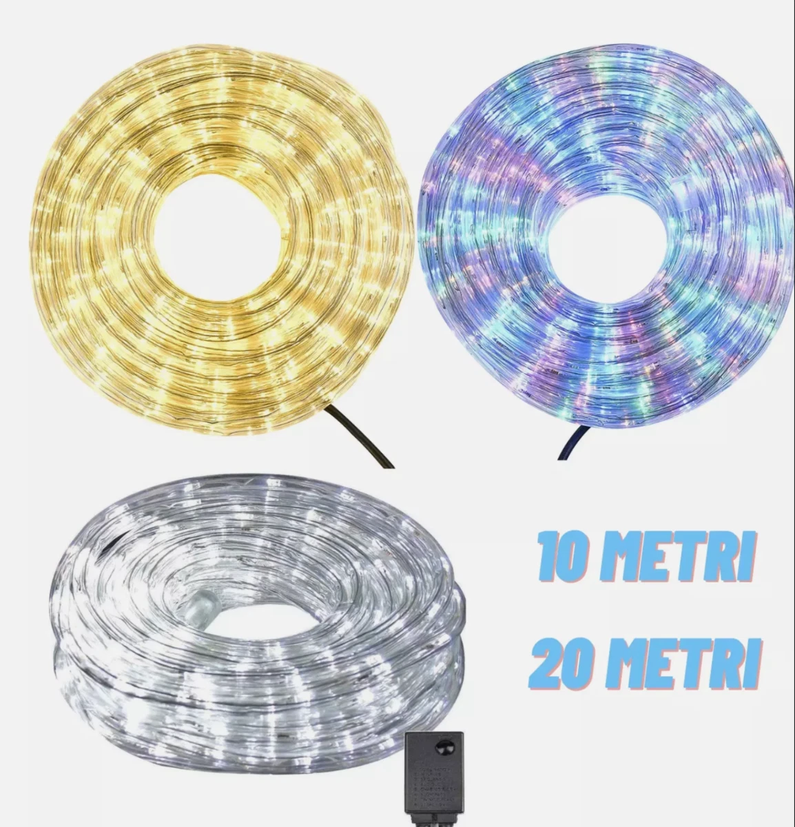 Tubo Luminoso 50 Metri Da Esterno Da 1000 Led Multicolore Wisdom - Foto 2