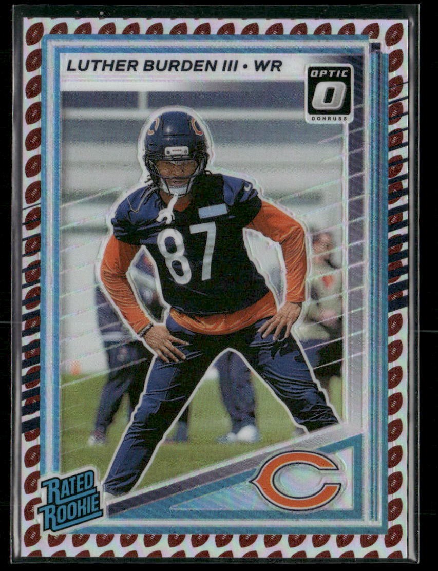 2025 Donruss #395 Luther Burden III Optic Rated Rookies Preview Football Emoji