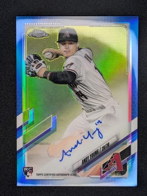 2021 Topps Chrome - Rookie Autographs Andy Young #RA-AY Blue Refractor /150 