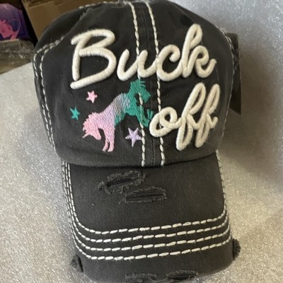 KB ETHOS Vintage Unicorn Black Distressed Adjustable Baseball Cap for Men