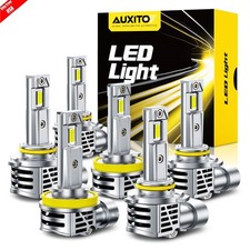 9005 9006 H11 LED Headlight Kit Hi&Lo Beam 900% Super Bright 6500K White Bulbs