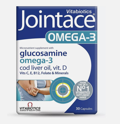 VITABIOTICS JOINTACE OMEGA 3 GLUCOSAMIN LEBERTRAN 30 TABS - BBE 08/28 B21