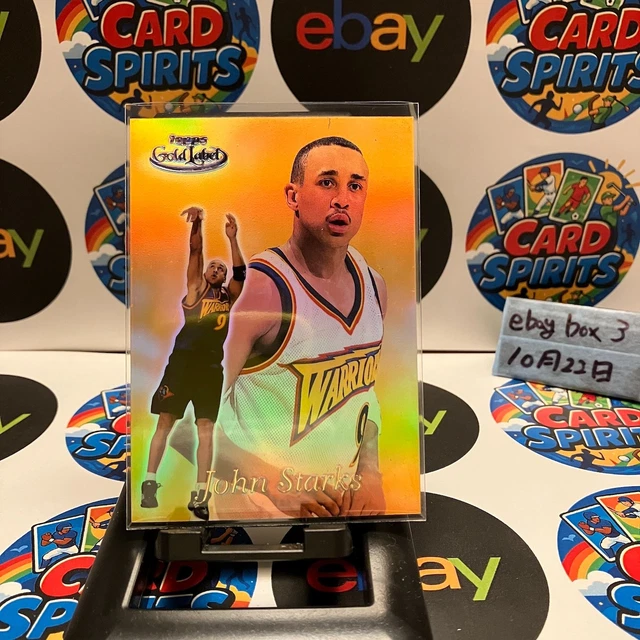 1999 Topps Gold Label John Starks 1/1 Golden State Warriors Class 3 Gold Ref