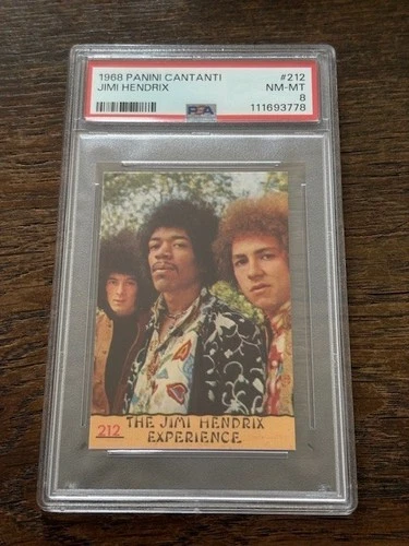 1968 Panini Singers Jimi Hendrix PSA 8 Near Mint Low Pop Rare