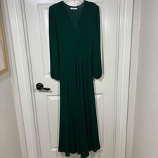Reformation Milan Wrap Maxi Dress Women’s M Emerald Green