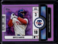 2026 Topps Bryce Harper Big Ticket Players Pink Foil #BTP-19 Phillies