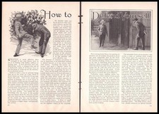 “How To Defend Yourself” 1926 article Street Self Defense Methods Cane~Umbrella