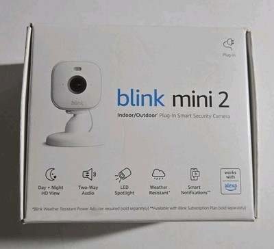 Blink Mini 2 1080p Security Camera with Built-in Mic - White