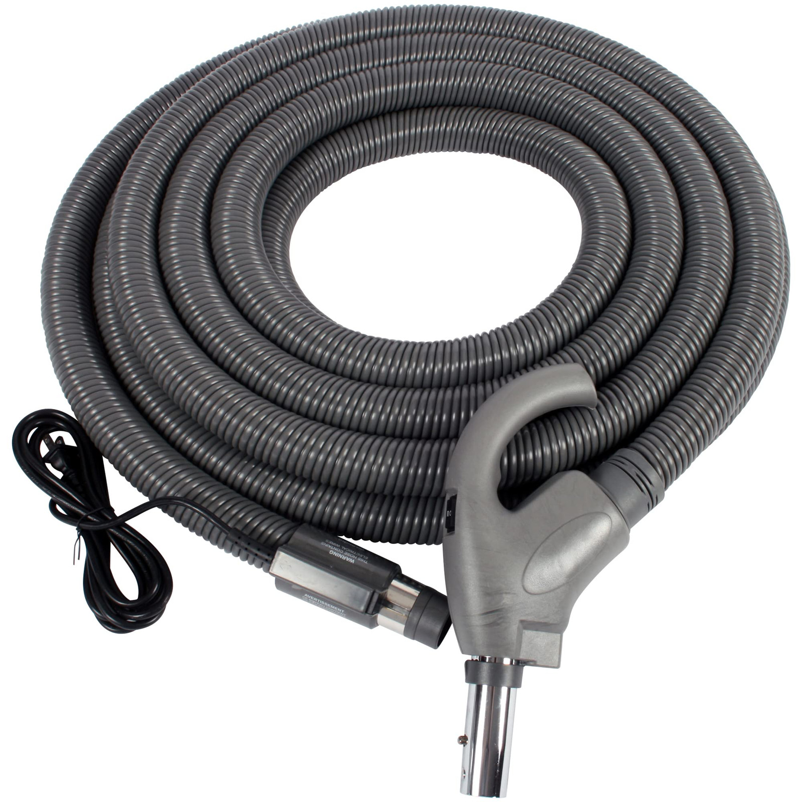 35 Ft. Central Vacuum Electric, Pigtail Hose, Titanium