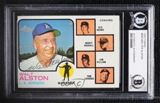 BAS 1973 Topps High Number Tommy Lasorda Walter Alston BGS Authentic HOF ow6