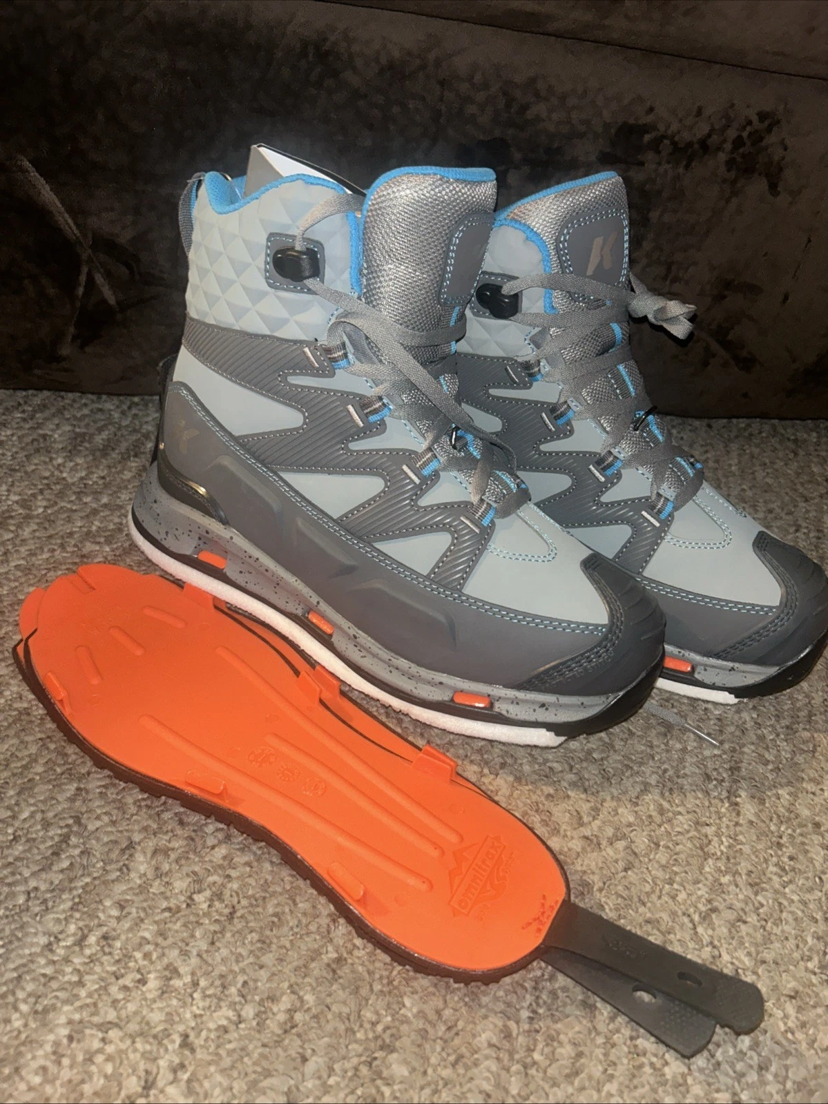 NWT Korkers Bantam Lite Wading Boot with Kling-On soles + Felt soles, Size 9 W