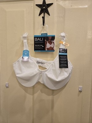 NWT Bali Women's 34DD White Passion for Comfort Minimizer Bra DF3385 Silky Soft