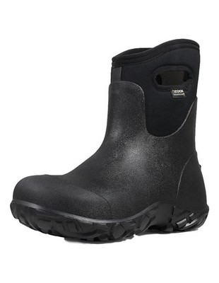 Bogs Work Boots Mens Workman Mid Insulated Pull On WP Black 72236