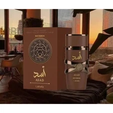Lattafa Men's Asad Bourbon EDP Spray 3.4 Oz Fragrances 