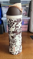 Authentic Owala 32oz FreeSip Cow Print Cowgirl Core Color Drop Bottle