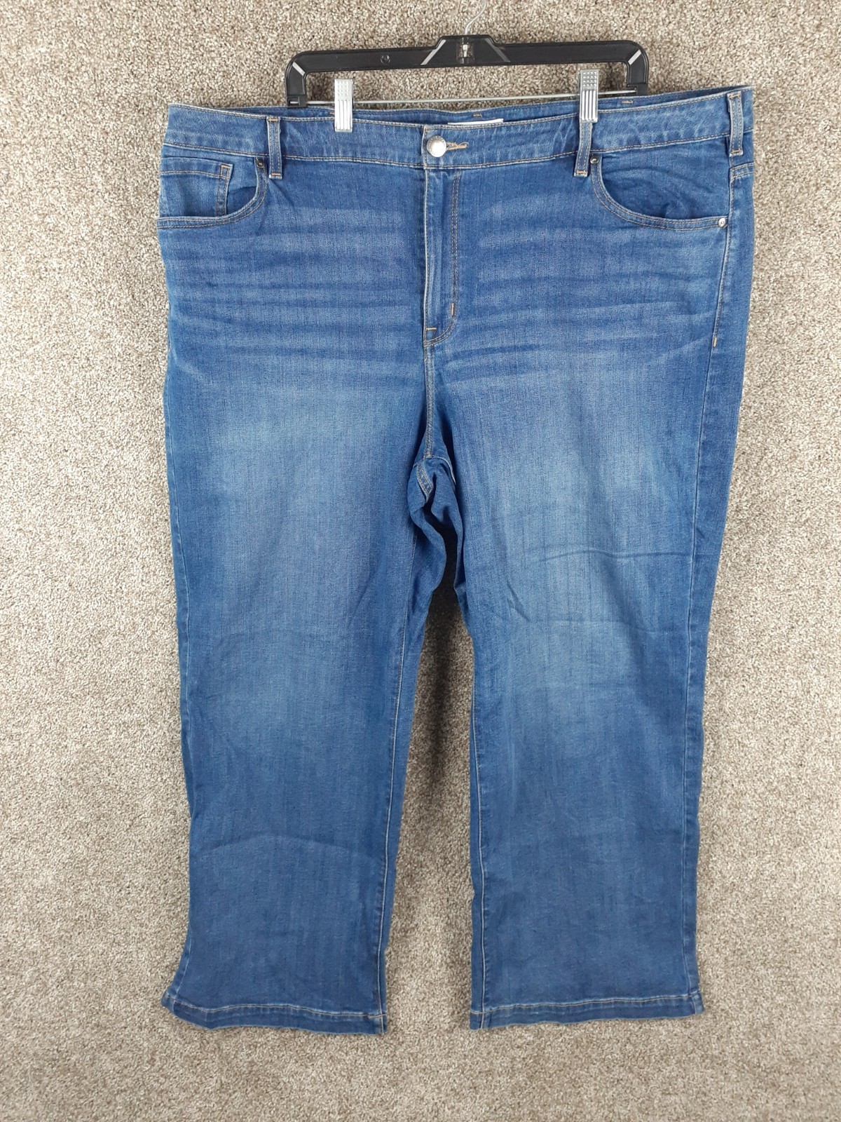 Lane Bryant Flex Magic Waistband Wide Leg Jeans Womens 24 Blue Denim Mid Rise