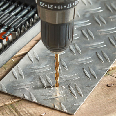 Drill Bit Set 5Pcs 27/64 in. Titanium Nitrided High Speed Steel HSS