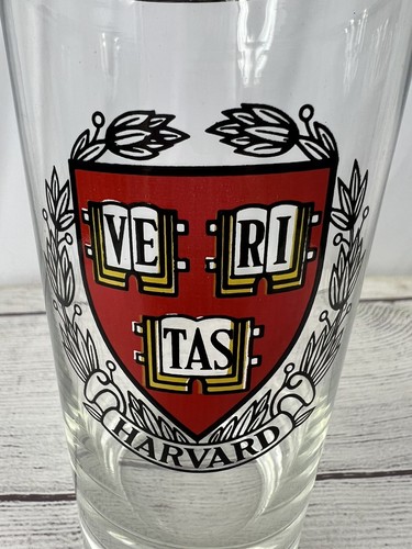 Harvard University Vintage Drinking Glasses Veritas Set of 4 Coat Arms Crest - Picture 2 of 11