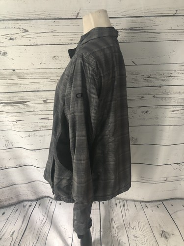 CB Windbreaker Jacket Sz XL Gray Black Mesh Lined Full Zip Pockets Collared - Picture 3 of 6