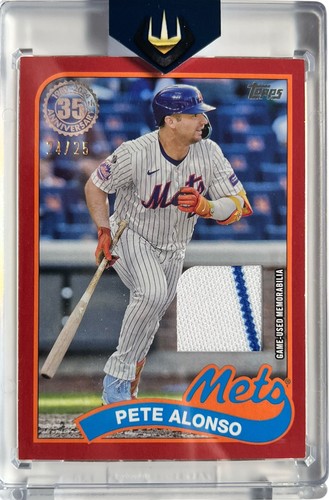 2024 Topps Update Pete Alonso 1989 Relic Red 24/25 #89RU-PA Mets Pinstripe - 第 1/2 張圖片