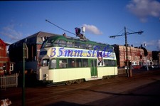 BLACKPOOL BALLOON TRAM 724 CABIN 1988 ORIGINAL SLIDE+COPYRIGHT