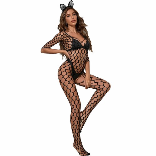 Frauen Sexy Dessous Netzstrümpfe Nachtwäsche Nachtwäsche Bodysuit Babydoll - Picture 5 of 12