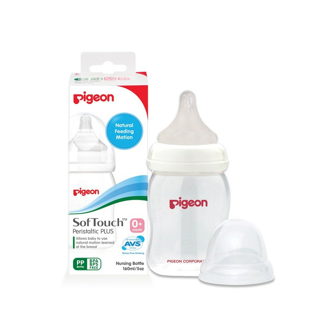 Pigeon Softouch Peristaltic Plus Wide Neck Bottle (PP) BPA FREE 0+