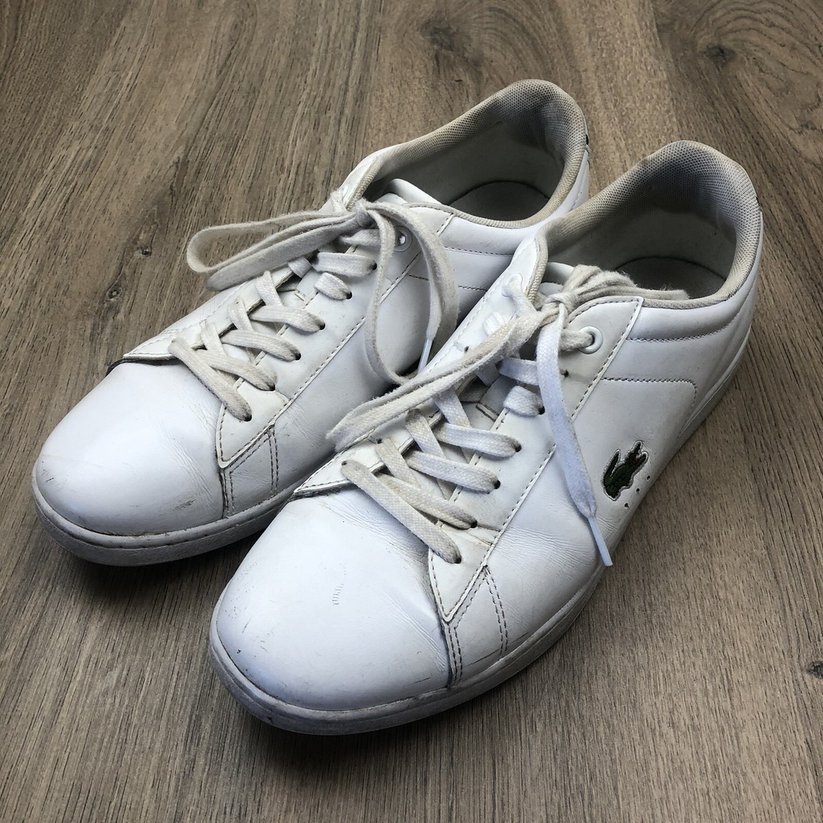 Lacoste Men's White Leather Casual Shoes Size UK US 10 Euro 43