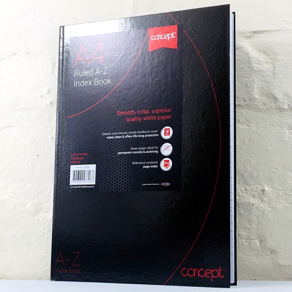 Index Book Address Telephone Book A-Z Index Notebook Notepad Ruled Book ...