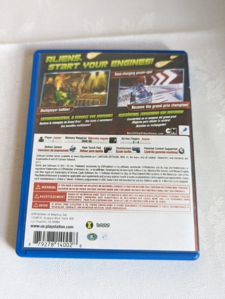 BEN 10 GALACTIC RACING Vita PSV PS [ READ DESCRIPTION ] [CASE & COVER ONLY] - Image 2 of 3