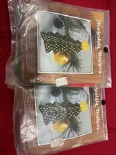 2 Nostalgia Desogns Yarn Christmas Tree Kits Nos 1978 #0236
