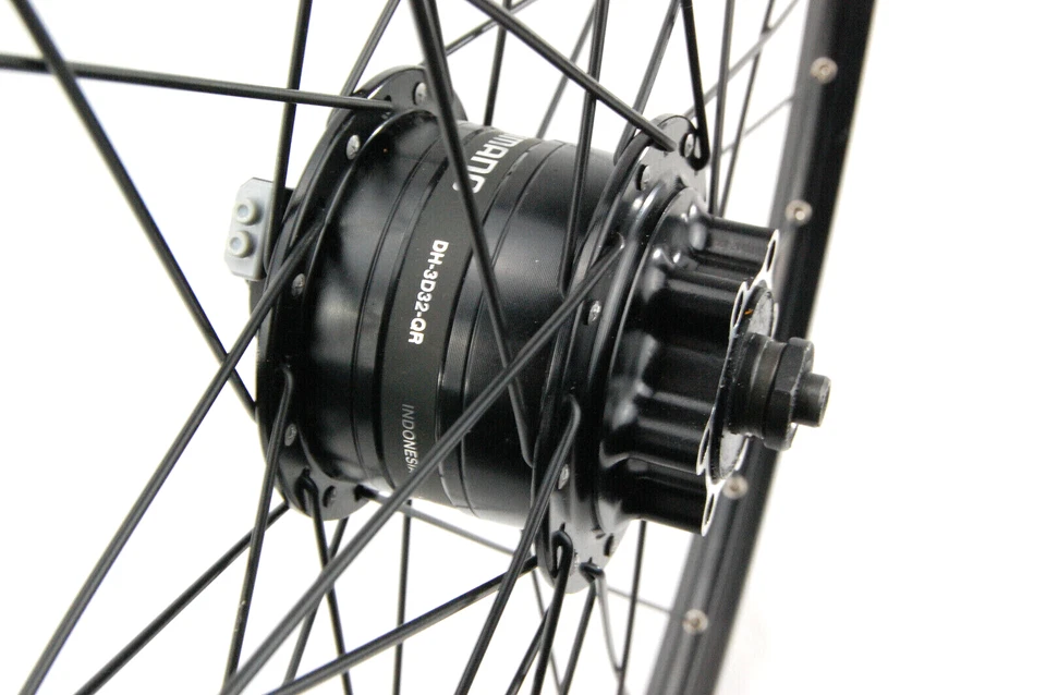 Fahrrad Vorderrad 28 / 29 " Shimano Nabendynamo 6-Loch, schwarz, QR, 36 Loch - Bild 3 von 3